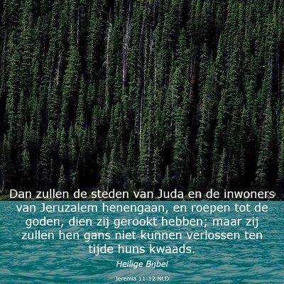 Picture 03 - Jeremia 11:12 NLD - Dan zullen de steden van Juda en de inwoners van - Bible Verse Picture