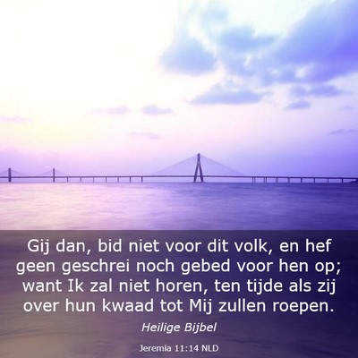 Picture 03 - Jeremia 11:14 NLD - Gij dan, bid niet voor dit volk, en hef geen - Bible Verse Picture