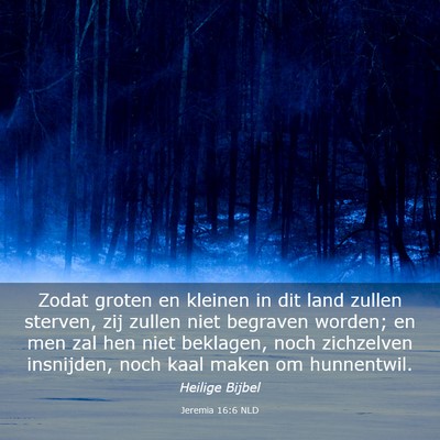 Picture 03 - Jeremia 16:6 NLD - Zodat groten en kleinen in dit land zullen - Bible Verse Picture