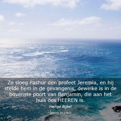 Picture 03 - Jeremia 20:2 NLD - Zo sloeg Pashur den profeet Jeremia, en hij - Bible Verse Picture