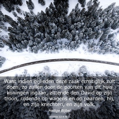Picture 03 - Jeremia 22:4 NLD - Want indien gijlieden deze zaak ernstiglijk zult - Bible Verse Picture