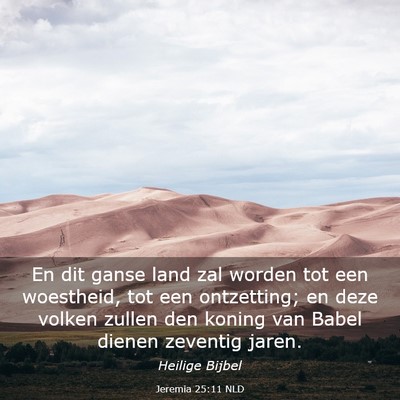 Picture 03 - Jeremia 25:11 NLD - En dit ganse land zal worden tot een woestheid, - Bible Verse Picture