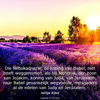 Picture 03 - Jeremia 27:20 NLD - Die Nebukadnezar, de koning van Babel, niet heeft - Bible Verse Picture