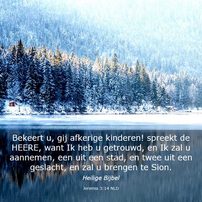 Picture 03 - Jeremia 3:14 NLD - Bekeert u, gij afkerige kinderen! spreekt de - Bible Verse Picture