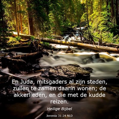 Picture 03 - Jeremia 31:24 NLD - En Juda, mitsgaders al zijn steden, zullen te - Bible Verse Picture