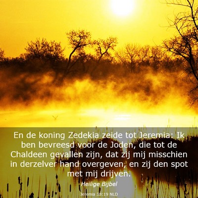 Picture 03 - Jeremia 38:19 NLD - En de koning Zedekia zeide tot Jeremia: Ik ben - Bible Verse Picture