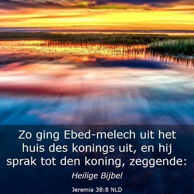 Picture 03 - Jeremia 38:8 NLD - Zo ging Ebed-melech uit het huis des konings uit, - Bible Verse Picture
