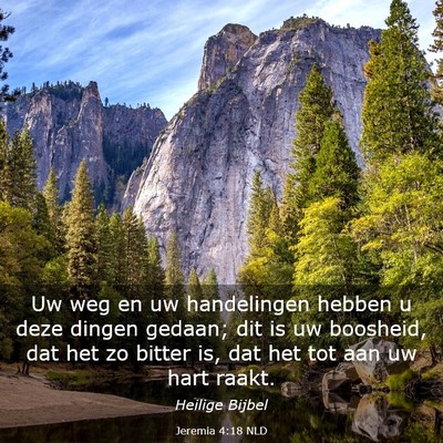 Picture 03 - Jeremia 4:18 NLD - Uw weg en uw handelingen hebben u deze dingen - Bible Verse Picture