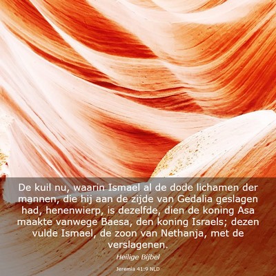 Picture 03 - Jeremia 41:9 NLD - De kuil nu, waarin Ismael al de dode lichamen der - Bible Verse Picture