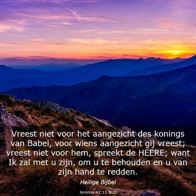 Picture 03 - Jeremia 42:11 NLD - Vreest niet voor het aangezicht des konings van - Bible Verse Picture
