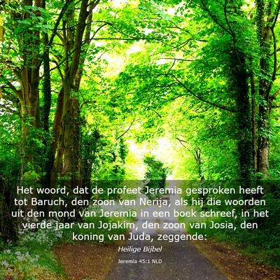 Picture 03 - Jeremia 45:1 NLD - Het woord, dat de profeet Jeremia gesproken heeft - Bible Verse Picture