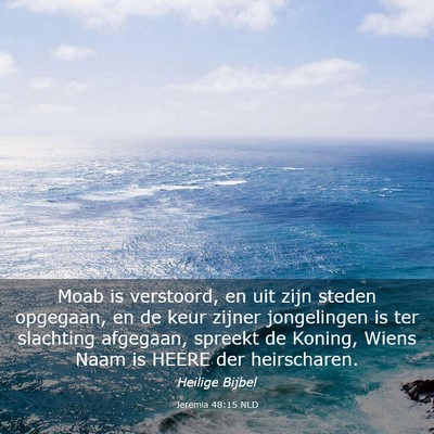 Picture 03 - Jeremia 48:15 NLD - Moab is verstoord, en uit zijn steden opgegaan, - Bible Verse Picture