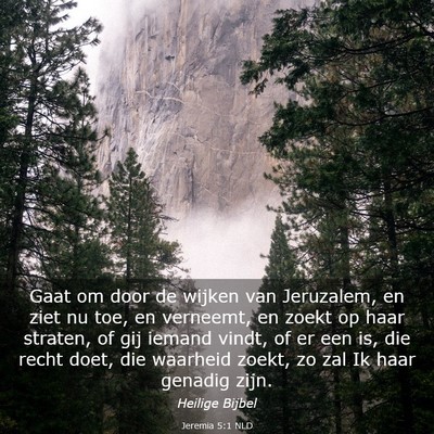 Picture 03 - Jeremia 5:1 NLD - Gaat om door de wijken van Jeruzalem, en ziet nu - Bible Verse Picture