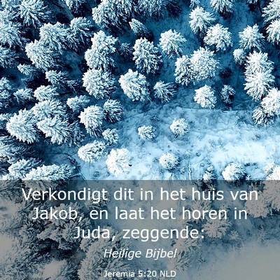 Picture 03 - Jeremia 5:20 NLD - Verkondigt dit in het huis van Jakob, en laat het - Bible Verse Picture