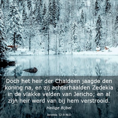 Picture 03 - Jeremia 52:8 NLD - Doch het heir der Chaldeen jaagde den koning na, - Bible Verse Picture