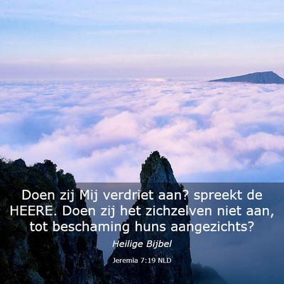 Picture 03 - Jeremia 7:19 NLD - Doen zij Mij verdriet aan? spreekt de HEERE. Doen - Bible Verse Picture