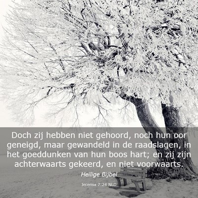 Picture 03 - Jeremia 7:24 NLD - Doch zij hebben niet gehoord, noch hun oor - Bible Verse Picture