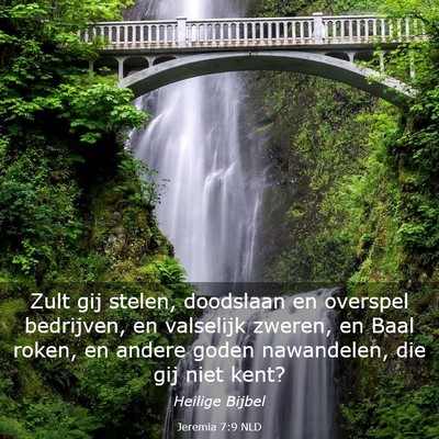 Picture 03 - Jeremia 7:9 NLD - Zult gij stelen, doodslaan en overspel bedrijven, - Bible Verse Picture