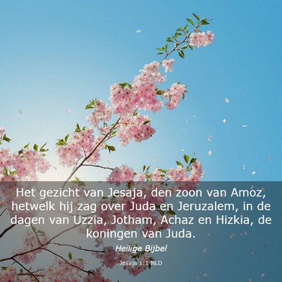 Picture 03 - Jesaja 1:1 NLD - Het gezicht van Jesaja, den zoon van Amoz, - Bible Verse Picture