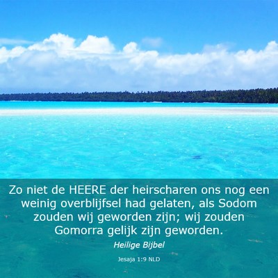 Picture 03 - Jesaja 1:9 NLD - Zo niet de HEERE der heirscharen ons nog een - Bible Verse Picture