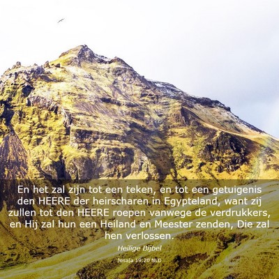 Picture 03 - Jesaja 19:20 NLD - En het zal zijn tot een teken, en tot een - Bible Verse Picture
