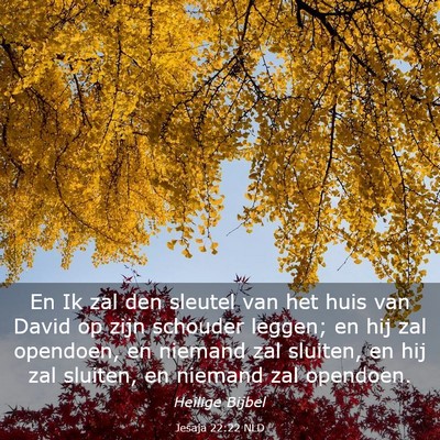 Picture 03 - Jesaja 22:22 NLD - En Ik zal den sleutel van het huis van David op - Bible Verse Picture