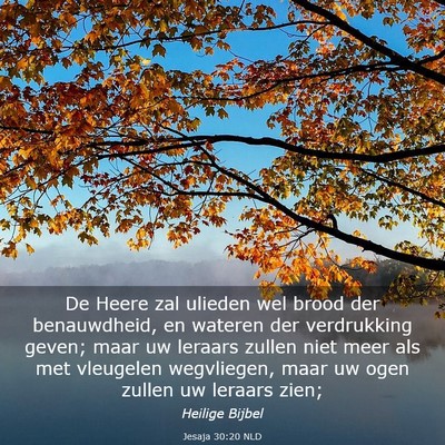 Picture 03 - Jesaja 30:20 NLD - De Heere zal ulieden wel brood der benauwdheid, - Bible Verse Picture