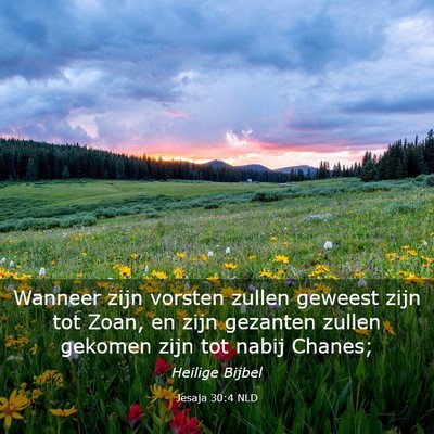Picture 03 - Jesaja 30:4 NLD - Wanneer zijn vorsten zullen geweest zijn tot - Bible Verse Picture