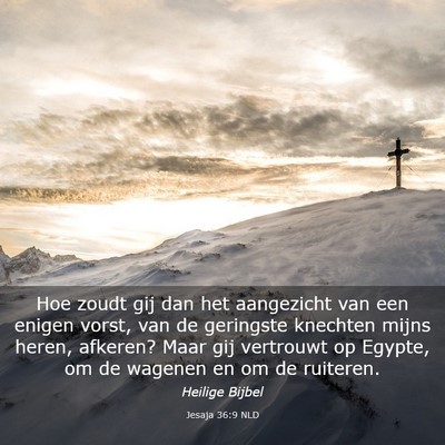 Picture 03 - Jesaja 36:9 NLD - Hoe zoudt gij dan het aangezicht van een enigen - Bible Verse Picture