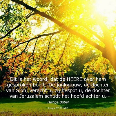 Picture 03 - Jesaja 37:22 NLD - Dit is het woord, dat de HEERE over hem gesproken - Bible Verse Picture