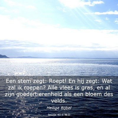 Picture 03 - Jesaja 40:6 NLD - Een stem zegt: Roept! En hij zegt: Wat zal ik - Bible Verse Picture