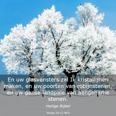 Picture 03 - Jesaja 54:12 NLD - En uw glasvensters zal Ik kristallijnen maken, en - Bible Verse Picture