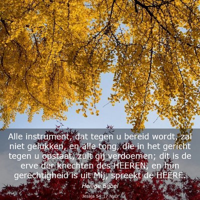 Picture 03 - Jesaja 54:17 NLD - Alle instrument, dat tegen u bereid wordt, zal - Bible Verse Picture