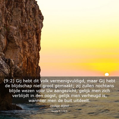 Picture 03 - Jesaja 9:3 NLD - (9:2) Gij hebt dit volk vermenigvuldigd, maar Gij - Bible Verse Picture