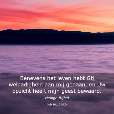 Picture 03 - Job 10:12 NLD - Benevens het leven hebt Gij weldadigheid aan mij - Bible Verse Picture