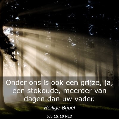 Picture 03 - Job 15:10 NLD - Onder ons is ook een grijze, ja, een stokoude, - Bible Verse Picture