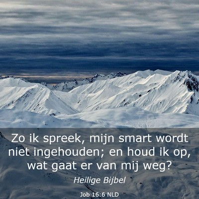 Picture 03 - Job 16:6 NLD - Zo ik spreek, mijn smart wordt niet ingehouden; - Bible Verse Picture