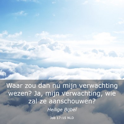 Picture 03 - Job 17:15 NLD - Waar zou dan nu mijn verwachting wezen? Ja, mijn - Bible Verse Picture