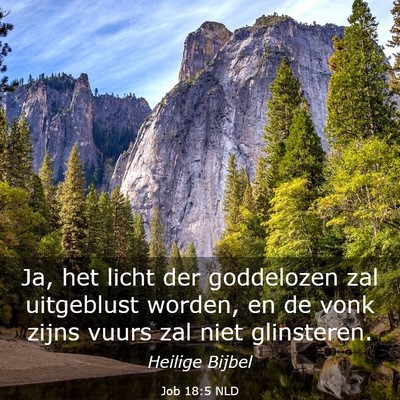 Picture 03 - Job 18:5 NLD - Ja, het licht der goddelozen zal uitgeblust - Bible Verse Picture