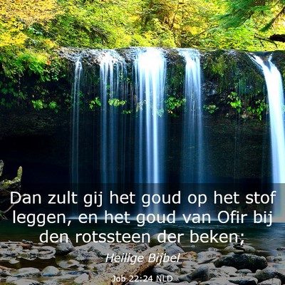Picture 03 - Job 22:24 NLD - Dan zult gij het goud op het stof leggen, en het - Bible Verse Picture