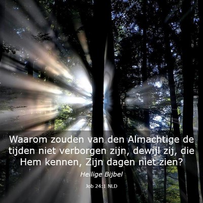 Picture 03 - Job 24:1 NLD - Waarom zouden van den Almachtige de tijden niet - Bible Verse Picture