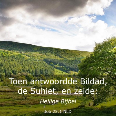 Picture 03 - Job 25:1 NLD - Toen antwoordde Bildad, de Suhiet, en - Bible Verse Picture