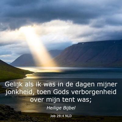 Picture 03 - Job 29:4 NLD - Gelijk als ik was in de dagen mijner jonkheid, - Bible Verse Picture