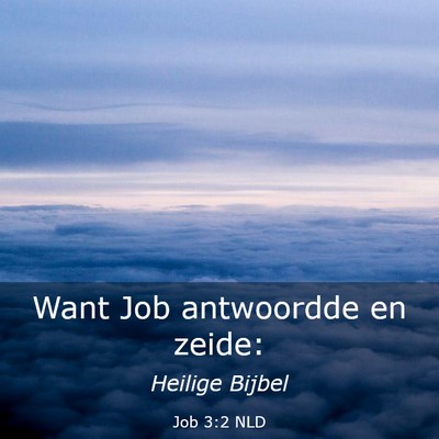Picture 03 - Job 3:2 NLD - Want Job antwoordde en - Bible Verse Picture