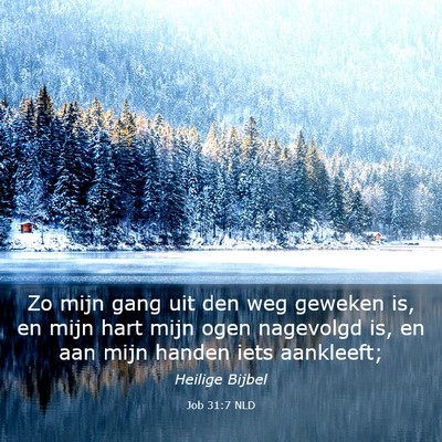 Picture 03 - Job 31:7 NLD - Zo mijn gang uit den weg geweken is, en mijn hart - Bible Verse Picture