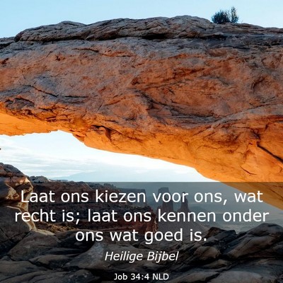 Picture 03 - Job 34:4 NLD - Laat ons kiezen voor ons, wat recht is; laat ons - Bible Verse Picture