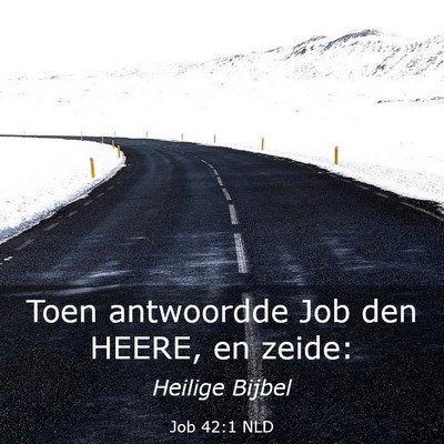 Picture 03 - Job 42:1 NLD - Toen antwoordde Job den HEERE, en - Bible Verse Picture