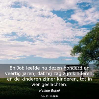 Picture 03 - Job 42:16 NLD - En Job leefde na dezen honderd en veertig jaren, - Bible Verse Picture