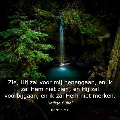 Picture 03 - Job 9:11 NLD - Zie, Hij zal voor mij henengaan, en ik zal Hem - Bible Verse Picture