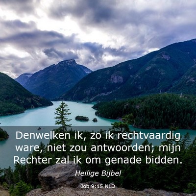 Picture 03 - Job 9:15 NLD - Denwelken ik, zo ik rechtvaardig ware, niet zou - Bible Verse Picture